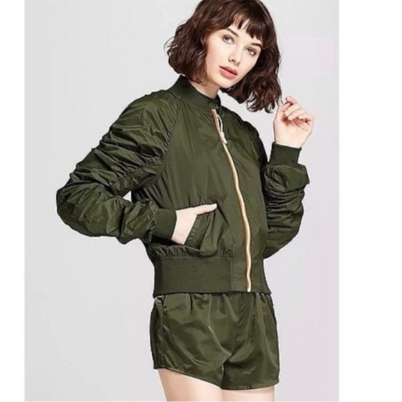 HUNTER brand for Target Army Green Bomber Jacket Sz S lightweight - Picture 2 of 13